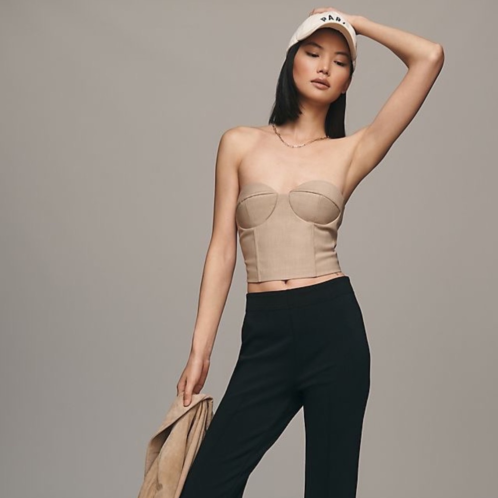 Maeve The Margot Kick-Flare Cropped Pants Black Sz M - Picture 10 of 14